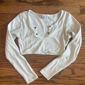 White Medium Adika Aspo Crop Top